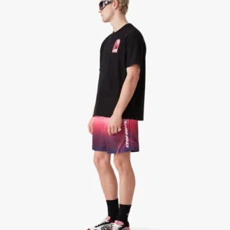 Aubergine-Farbverlauf-Shorts