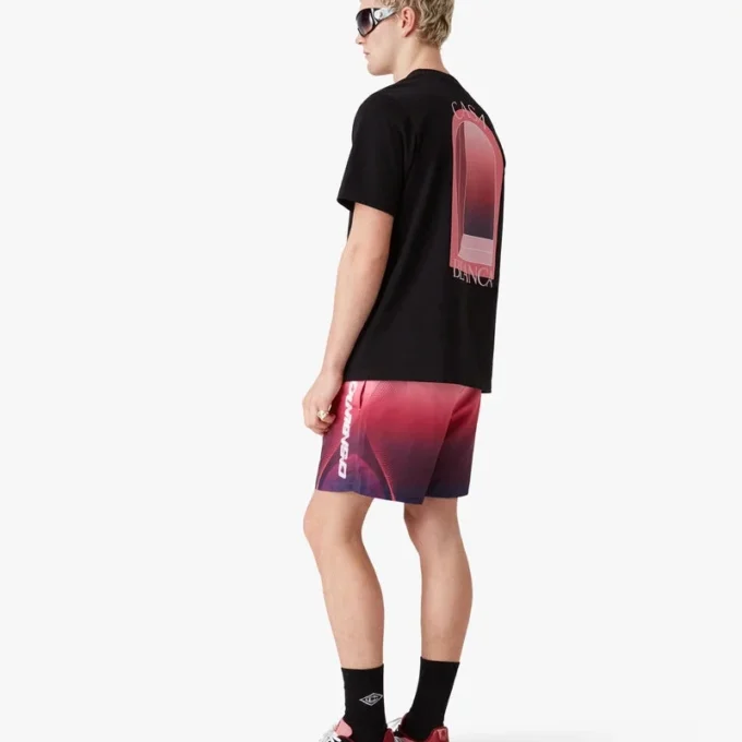 Aubergine-Farbverlauf-Shorts