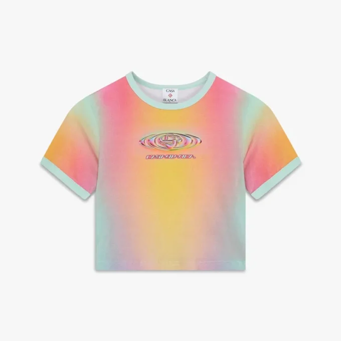 Baby-Shorts mit kurzen Ärmeln und Glas-Farbverlauf-Print Baby-Shorts mit kurzen Ärmeln und Glas-Farbverlauf-Print