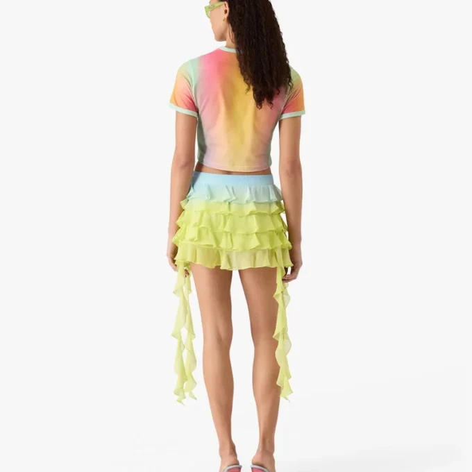 Baby-Shorts mit kurzen Ärmeln und Glas-Farbverlauf-Print Baby-Shorts mit kurzen Ärmeln und Glas-Farbverlauf-Print