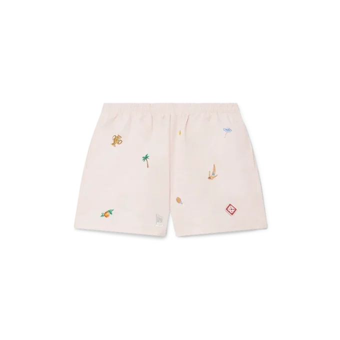 Bade-Shorts mit gesticktem Motiv