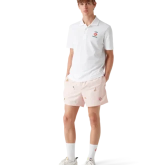 Bade-Shorts mit gesticktem Motiv