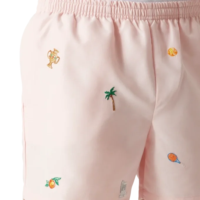 Bade-Shorts mit gesticktem Motiv