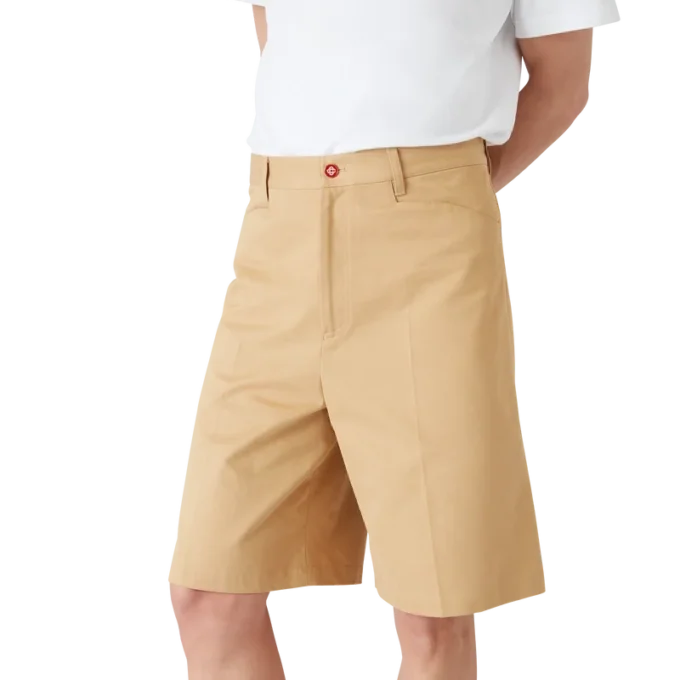 Baumwoll-Plissee-Shorts