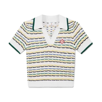 Baumwoll-Poloshirt mit Tuck-Stich und verkürztem Schnitt