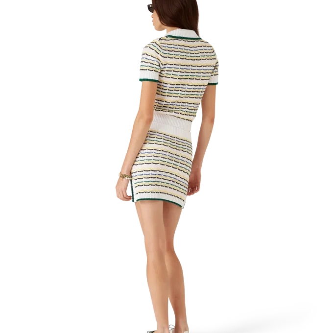 Baumwoll-Poloshirt mit Tuck-Stich und verkürztem Schnitt