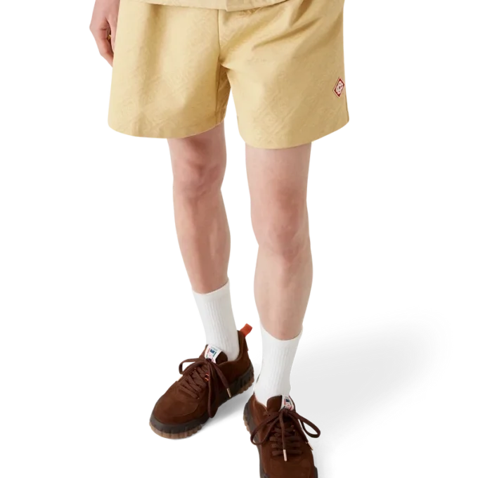 Baumwoll-Shorts aus Monogram-Jacquard