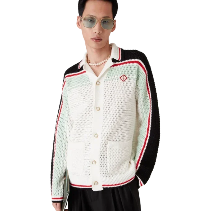 Baumwoll-Tennis-Häkeljacke