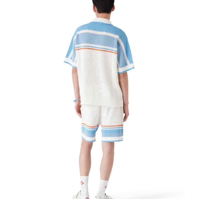 Baumwoll-Tennis-Shorts mit kurzen Ärmeln