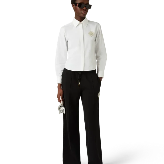 Baumwollhemd mit Pearl-Diamant-Patch