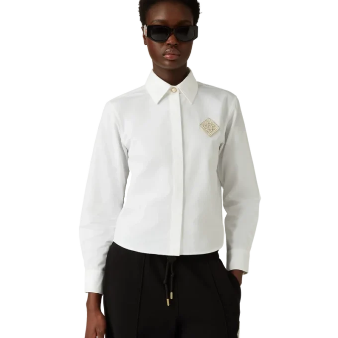 Baumwollhemd mit Pearl-Diamant-Patch