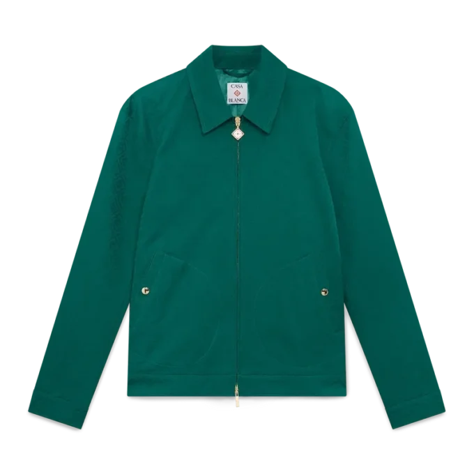 Baumwolljacke mit Monogramm-Jacquard