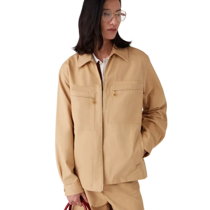 Baumwolljacke mit Reißverschluss