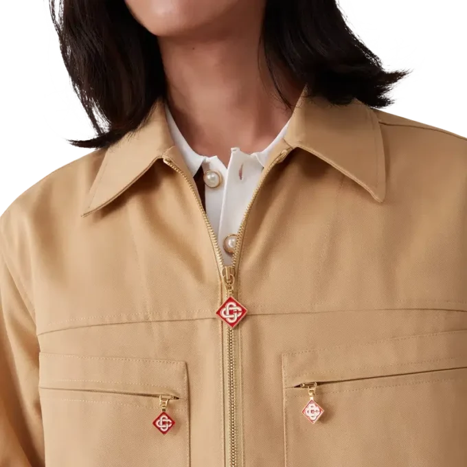 Baumwolljacke mit Reißverschluss