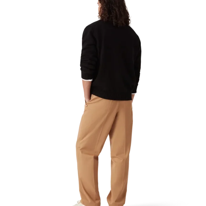 Baumwollpullover mit Pilzstickerei