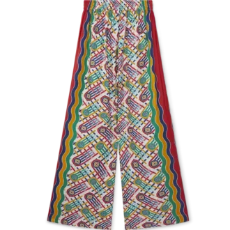 Bedruckte Hose mit weitem Bein