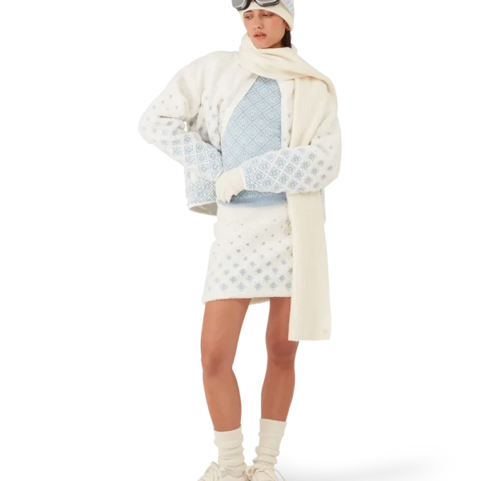 Bestickte, verkürzte Fleecejacke mit Monogramm in Farbverlauf