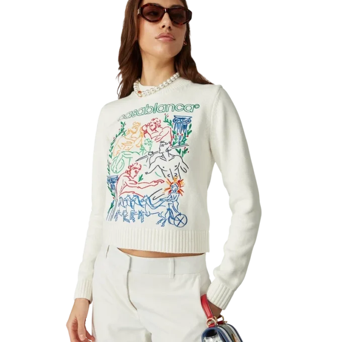 Bestickter Pullover Bestickter Pullover