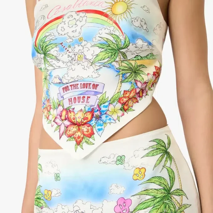 Better Days Seidensatin-Schal-Top