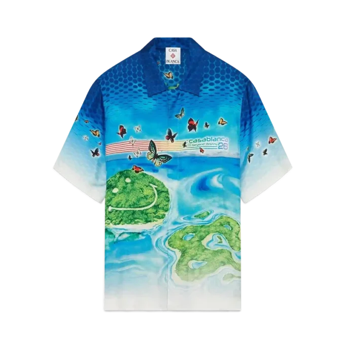 Beyond Destiny Kurzarm-Seidenhemd