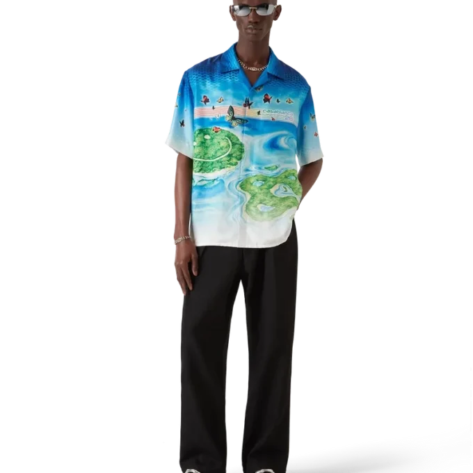 Beyond Destiny Kurzarm-Seidenhemd