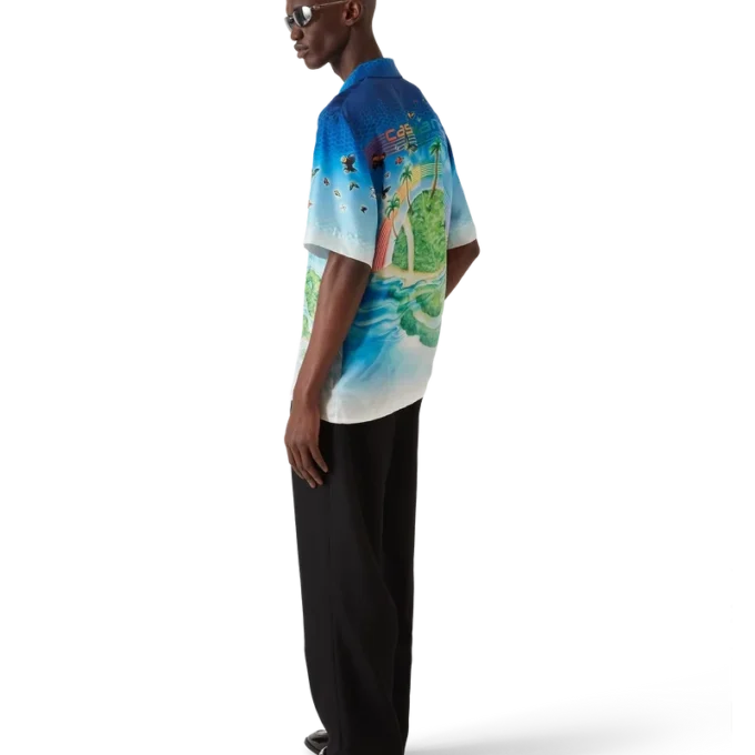 Beyond Destiny Kurzarm-Seidenhemd