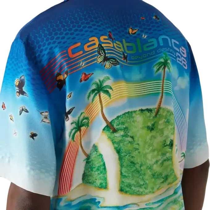 Beyond Destiny Kurzarm-Seidenhemd