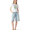 Beyond Destiny Longline Ringer Kurzarm-T-Shirt mit Shorts