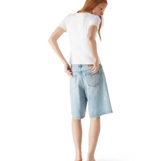 Beyond Destiny Longline Ringer Kurzarm-T-Shirt mit Shorts