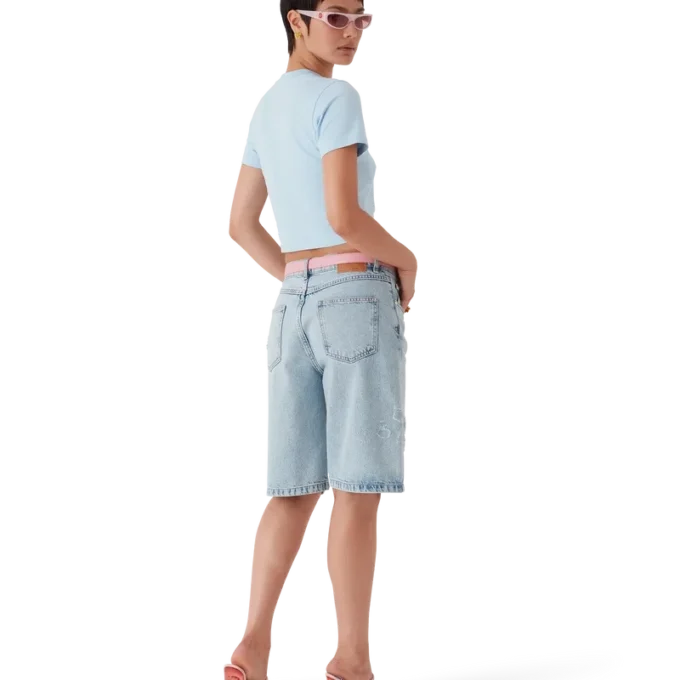 Blades Cropped Kurzarm-T-Shirt