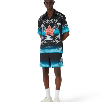 Blades Kurzarmhemd aus Seidensatin