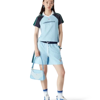 Blaue Jeanne Pochette-Umhängetasche