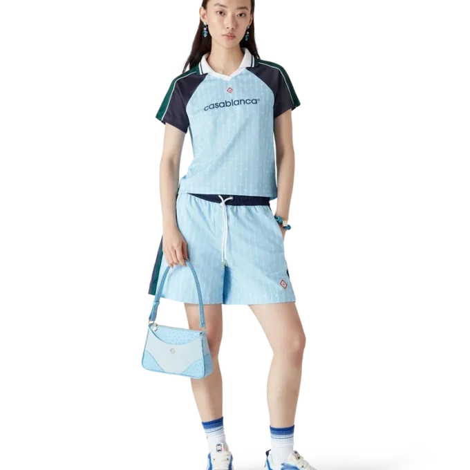 Blaue Jeanne Pochette-Umhängetasche Blaue Jeanne Pochette-Umhängetasche