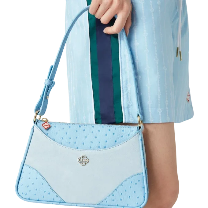 Blaue Jeanne Pochette-Umhängetasche Blaue Jeanne Pochette-Umhängetasche