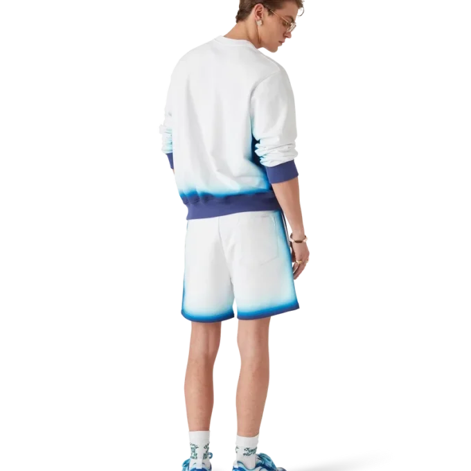 Blaue Sweatshorts mit Farbverlauf