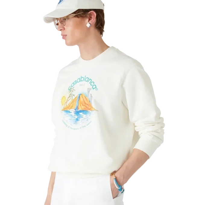 Blaues Perlenarmband mit Knoten