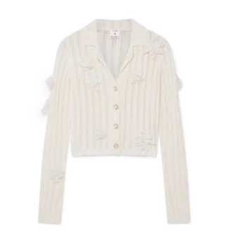 Blumen-Spitzen-Strickhemd