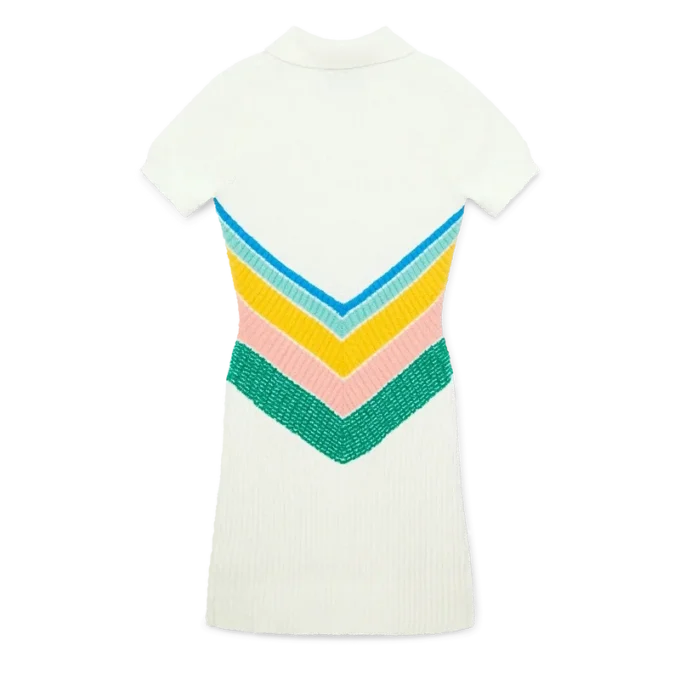 Bouclé-Kleid mit Chevron-Muster Bouclé-Kleid mit Chevron-Muster
