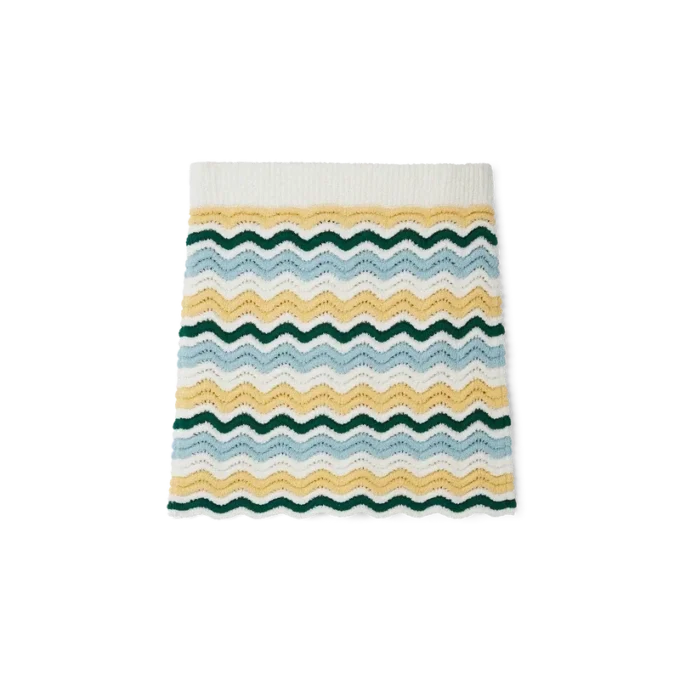 Bouclé-Rock mit Wellenmuster