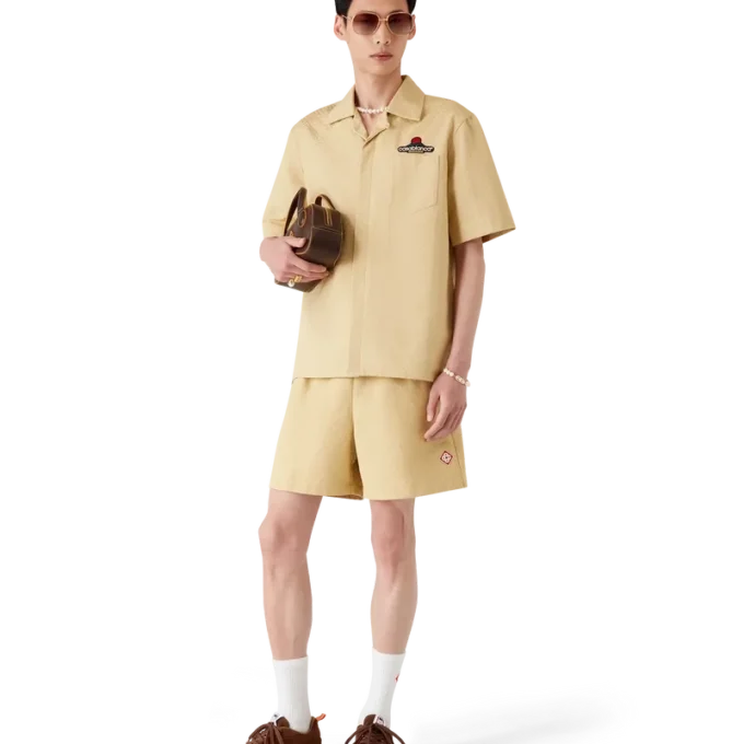 Brauner Court-Sneaker aus Wildleder für Herren