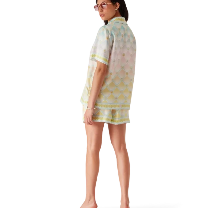 Candy Icons Kurzarm-Shirt aus Seidentwill