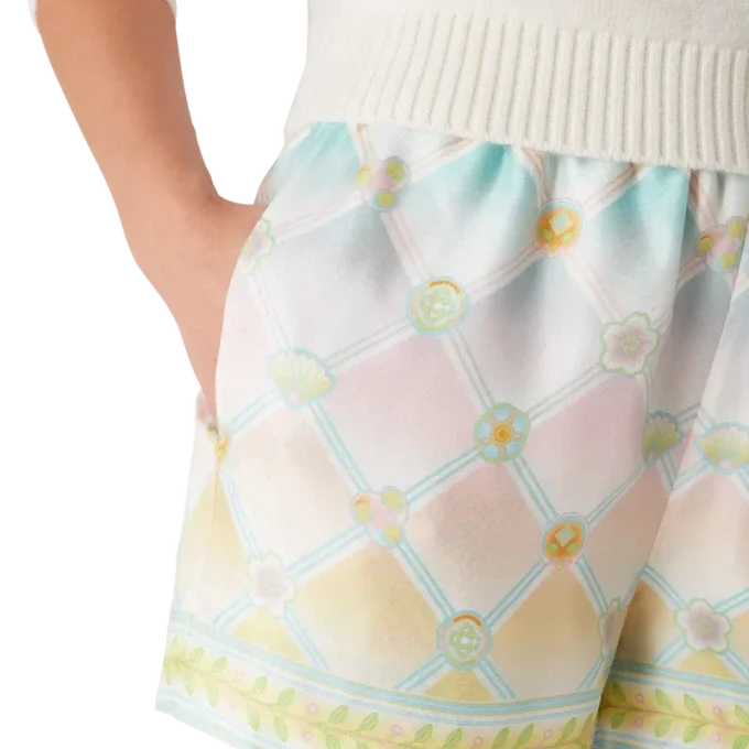 Candy Icons Seiden-Twill-Shorts