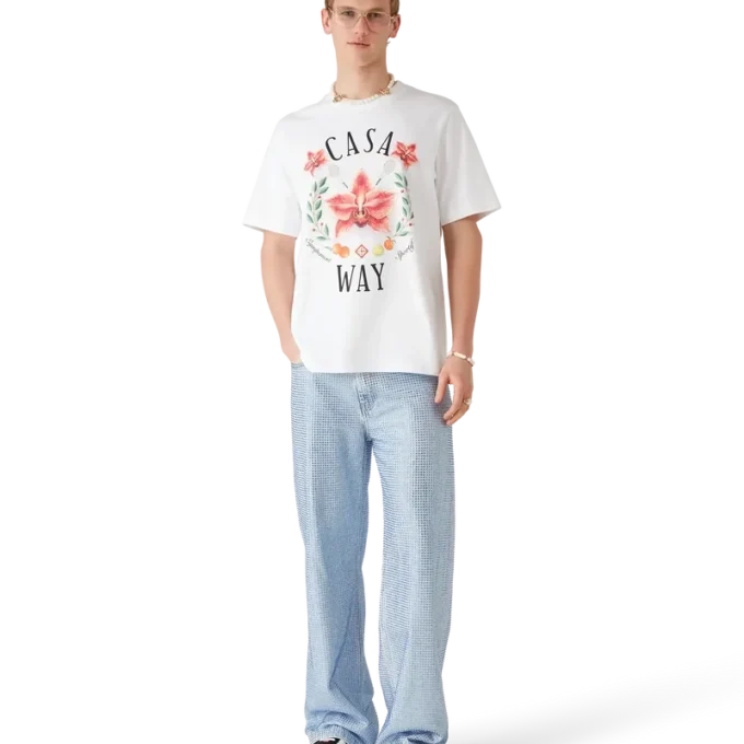 Casa Way Orchid Logo Kurzarm-T-Shirt