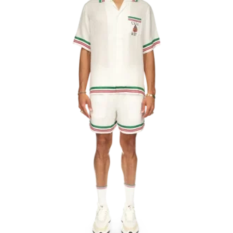 Casa Way Seidenhemd mit gestricktem Kragen