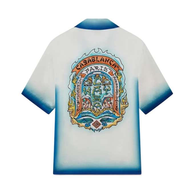 Casa Way Skate Shorts-Hemd mit Kurzarm und Seiden-Finish