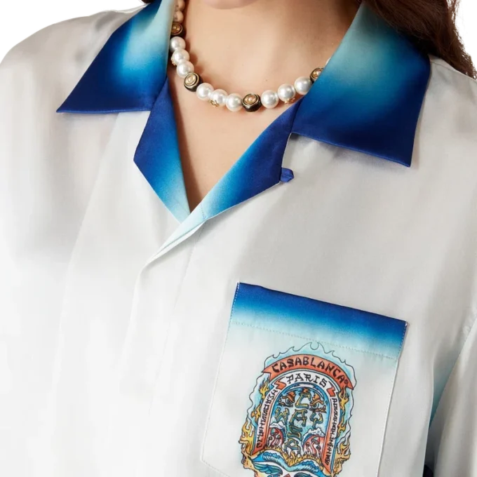 Casa Way Skate Shorts-Hemd mit Kurzarm und Seiden-Finish