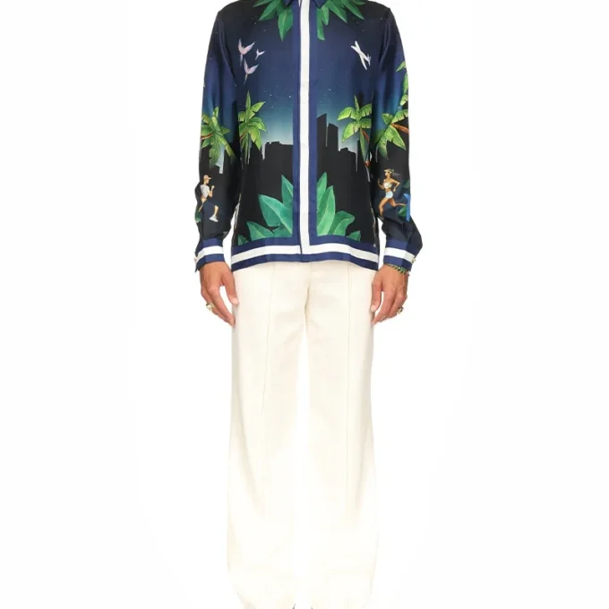 Casablanca Athletic Club Seidenhemd