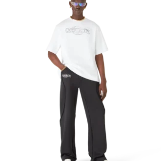 Casablanca Chrome Oversized-Short-T-Shirt mit kurzen Ärmeln