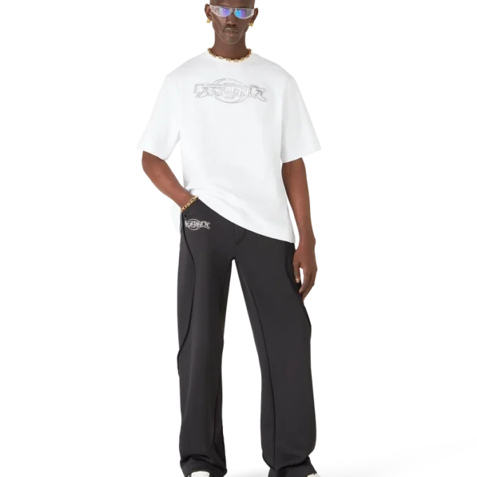 Casablanca Chrome Oversized-Short-T-Shirt mit kurzen Ärmeln Casablanca Chrome Oversized-Short-T-Shirt mit kurzen Ärmeln