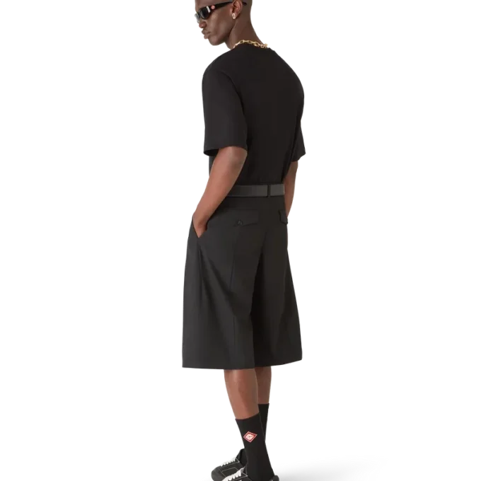 Casablanca Chrome Oversized-Short-T-Shirt mit kurzen Ärmeln Casablanca Chrome Oversized-Short-T-Shirt mit kurzen Ärmeln